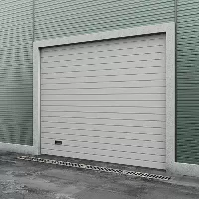 Промышленные ворота цвет серебристый металлик